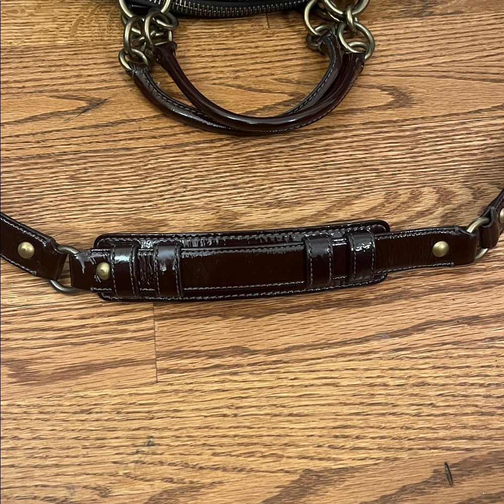 Coach Limited Edition Francine Chocolate Brown Patent Leather Legacy 12295 - Picture 6 of 16